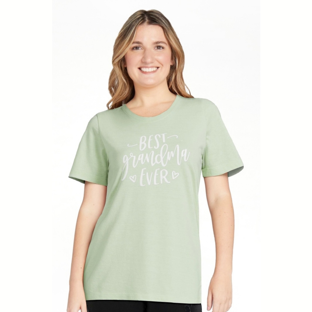NEW 'Best Grandma Ever' Spellout Graphic Grandmother's Day Short Sleeve T-Shirt